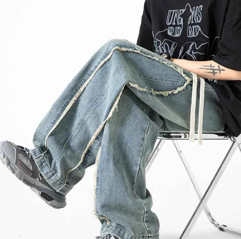 Long-Lasting Distressed High Waist Baggy Jeans