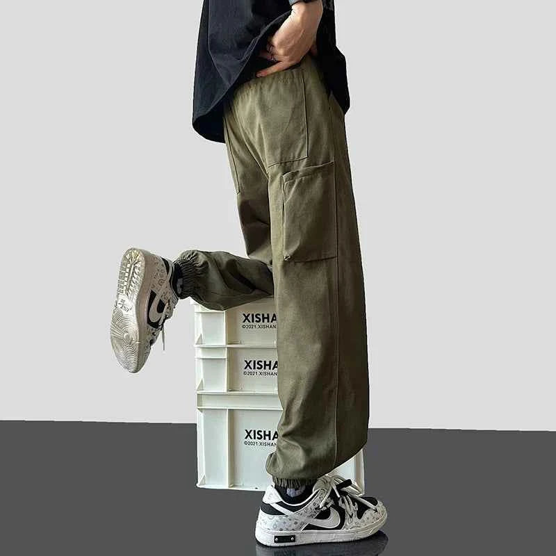 Vintage Casual Drawstring Straight Leg Baggy Jogger