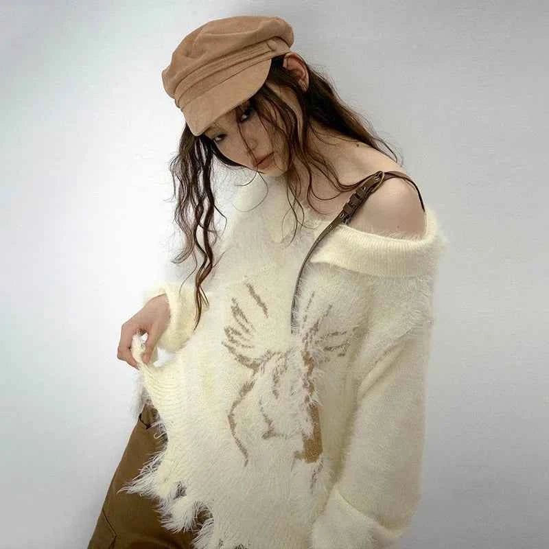 Vintage Irregular Distressed Knit Sweater