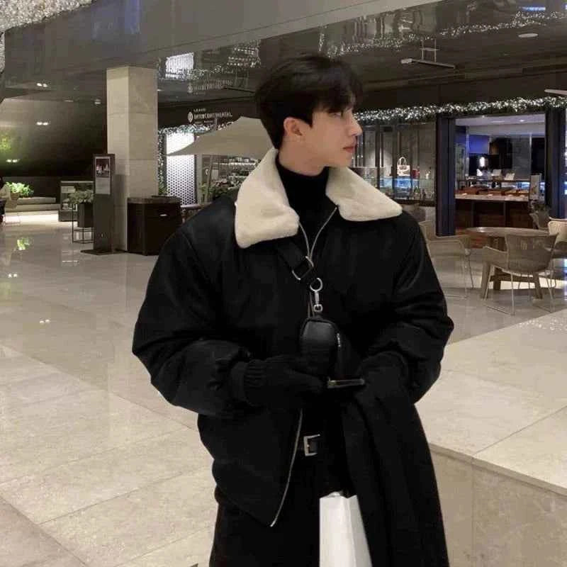 Men's Warm Thick Winter Leather Jacket