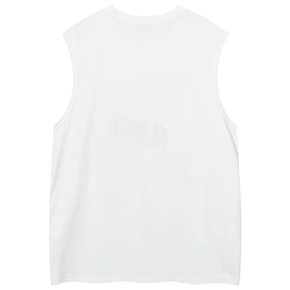 Star Patchwork Streetwear Oversized Vest