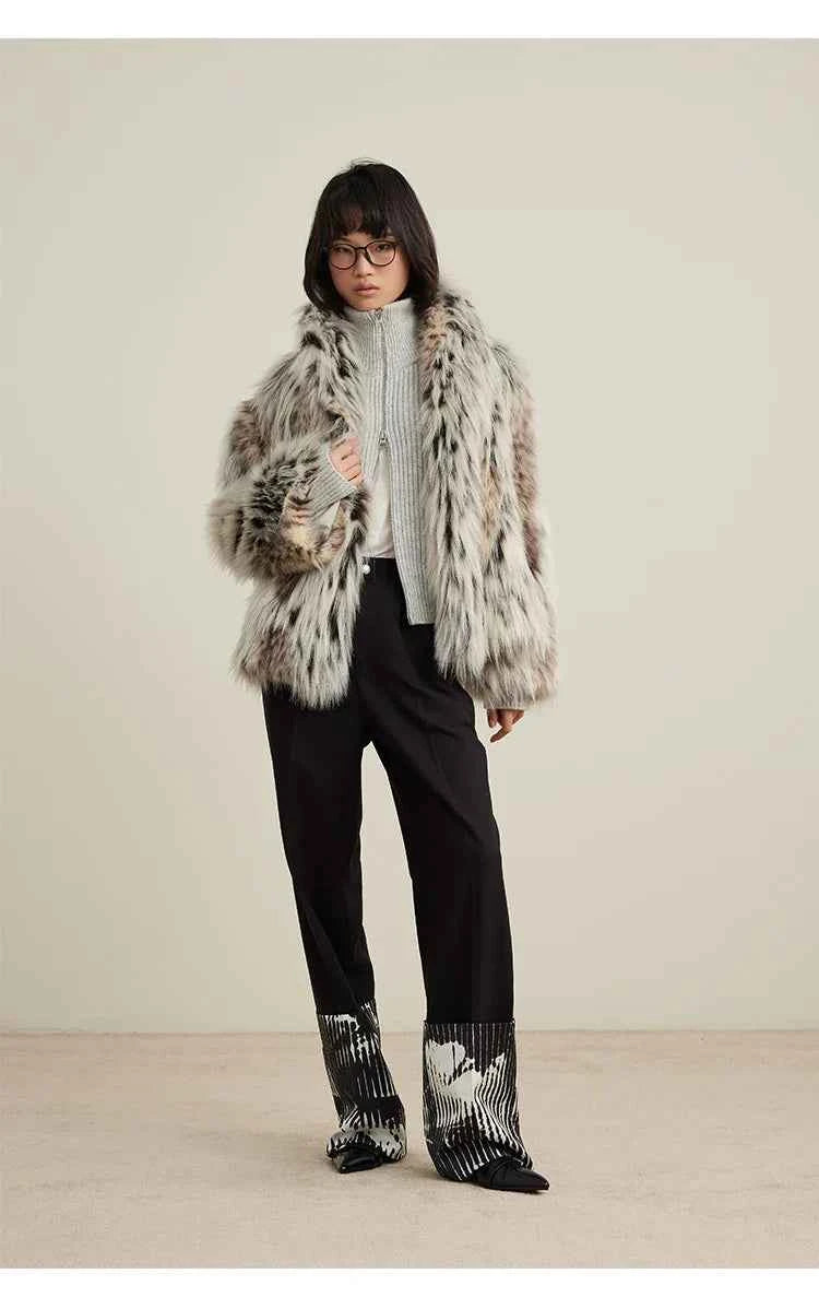 Colorful Thickened Warm Faux Fur Jacket