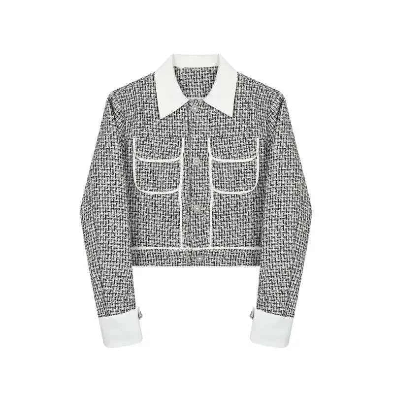 Luxury Elegant Checked Light Casual Jacket