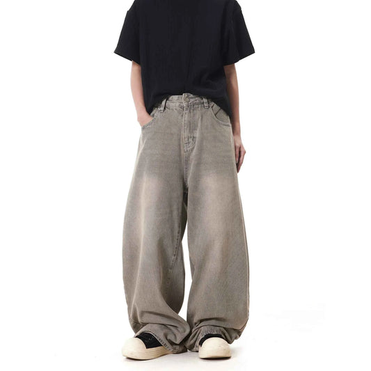 Arc Washed Grey Baggy Jeans