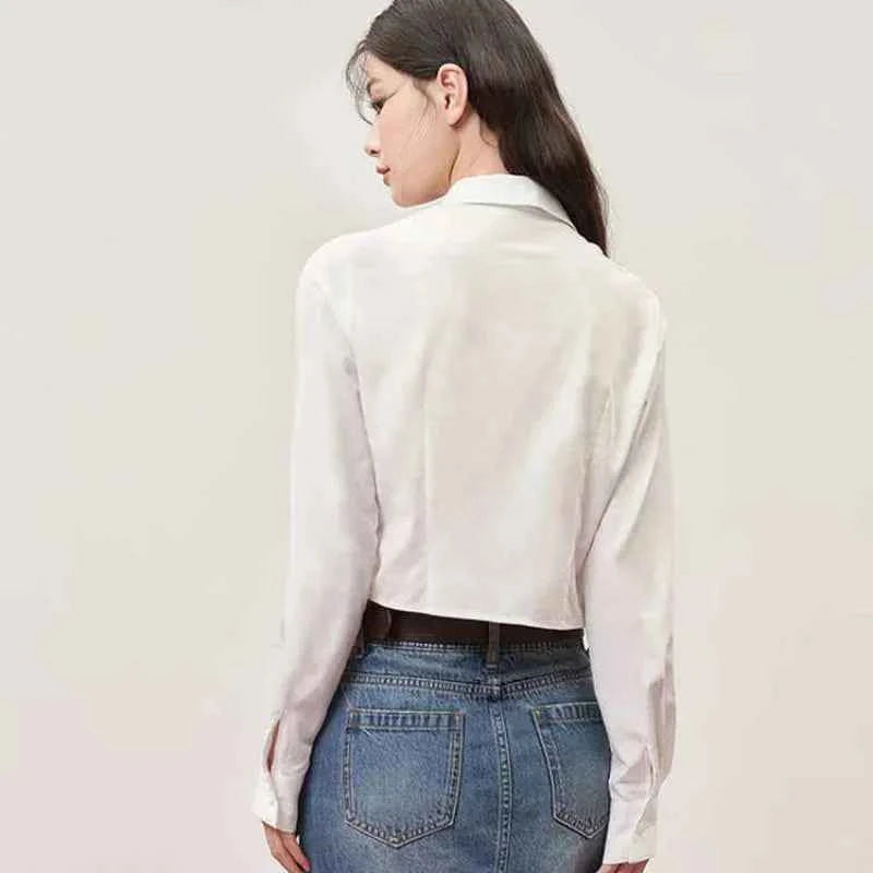 Office to Outing Slim Fit White Turn Down Shirt