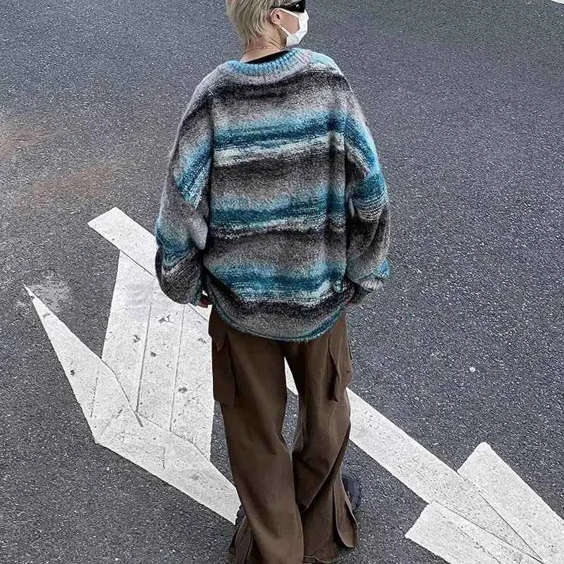 Effortless Punk Knitted Oversized Cardigan