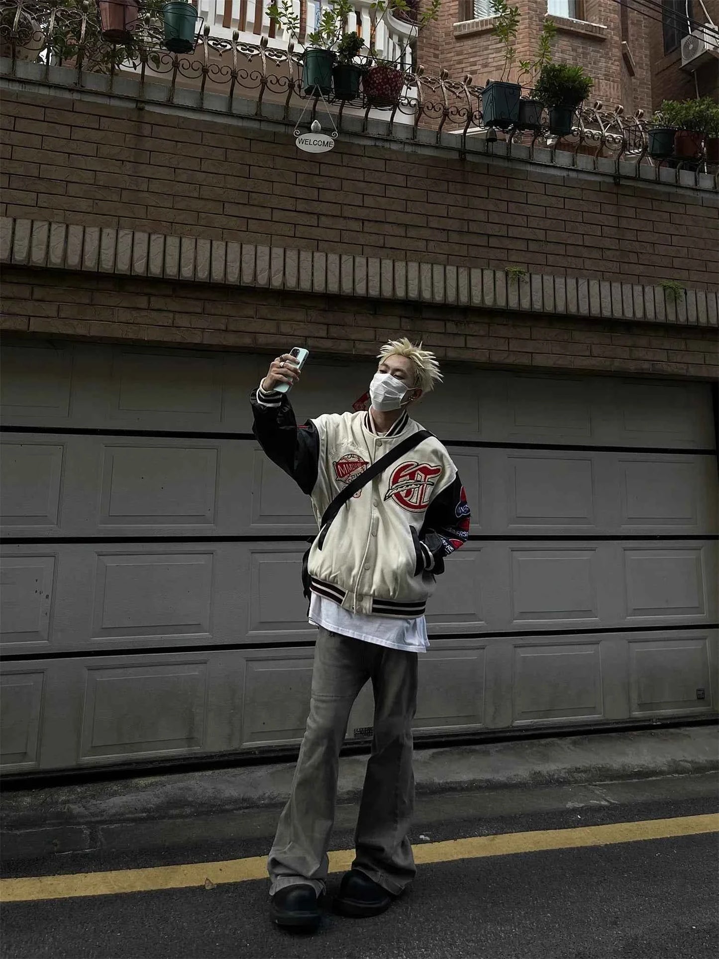 Vintage Embroidered Baseball Patchwork Varsity Jacket
