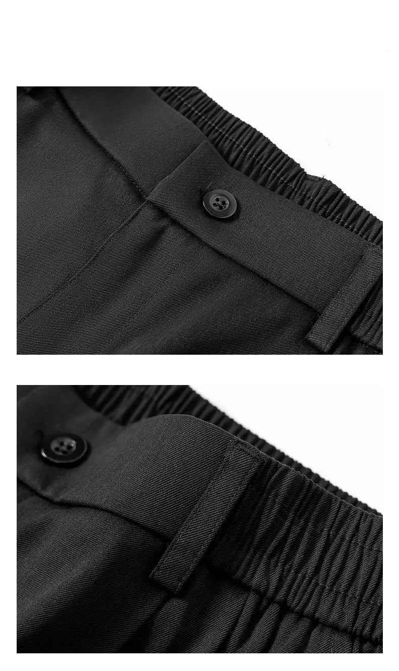 Loose Draped Iron-Free Straight Suit Pants