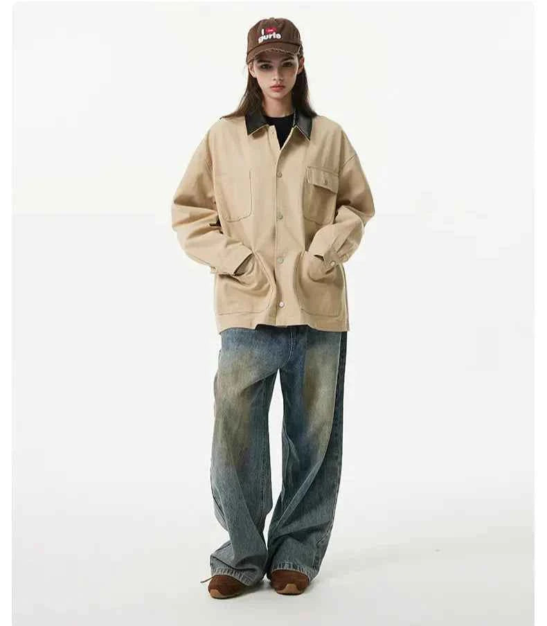 Streetwear Cool Windproof High Quality Cotton Patched Jacket