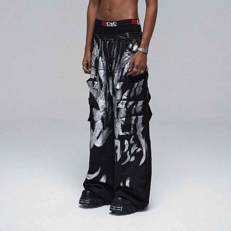 Darkwear Spray Paint Design Pocket Pants