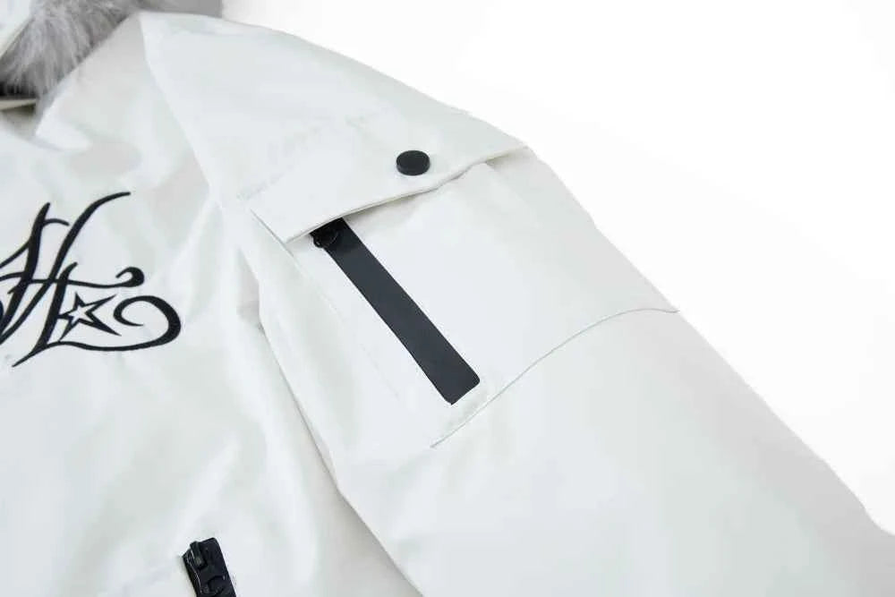 Insulated Fur Hooded Windbreaker Jacket