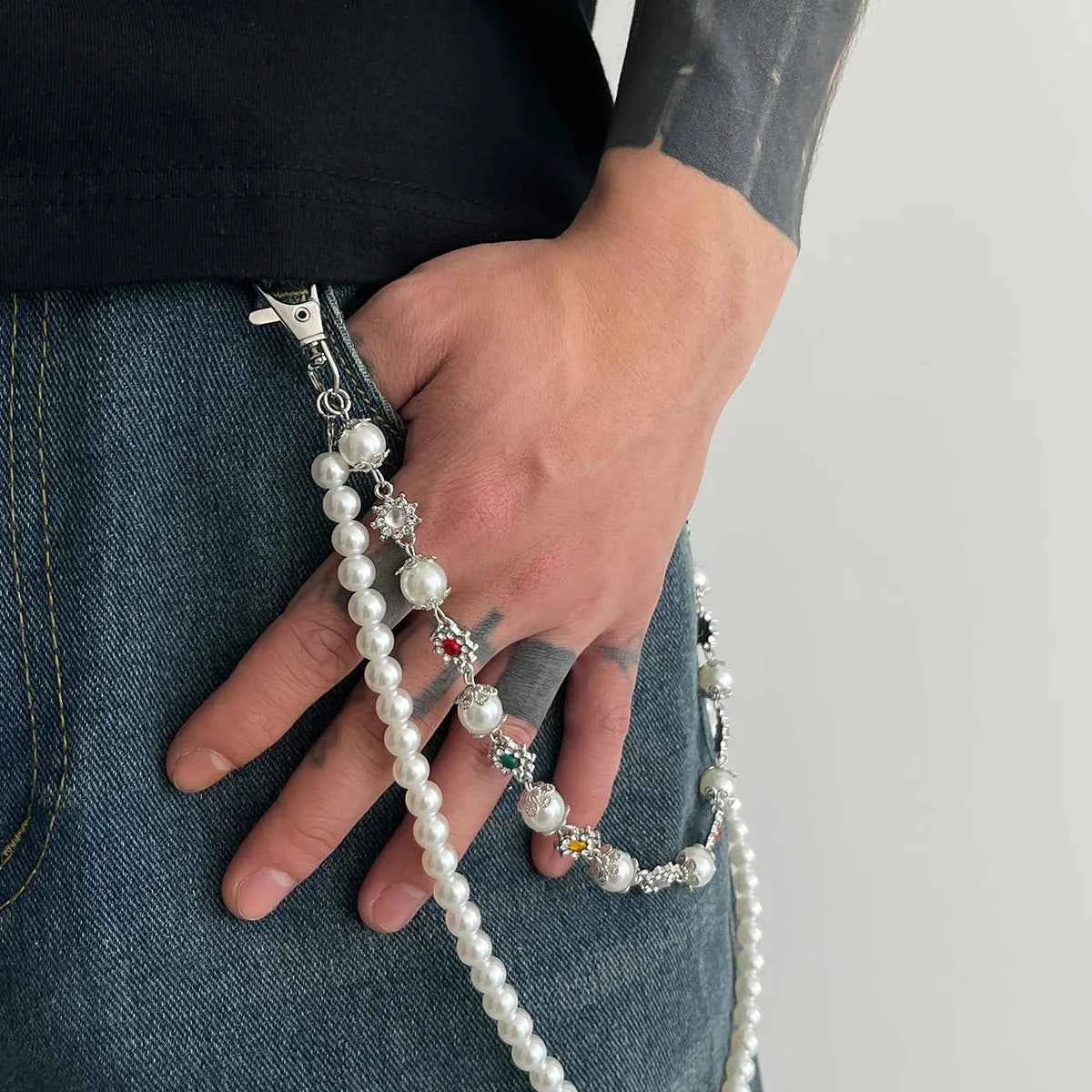 Rhinestone Hip Hop Punk Waist Chain