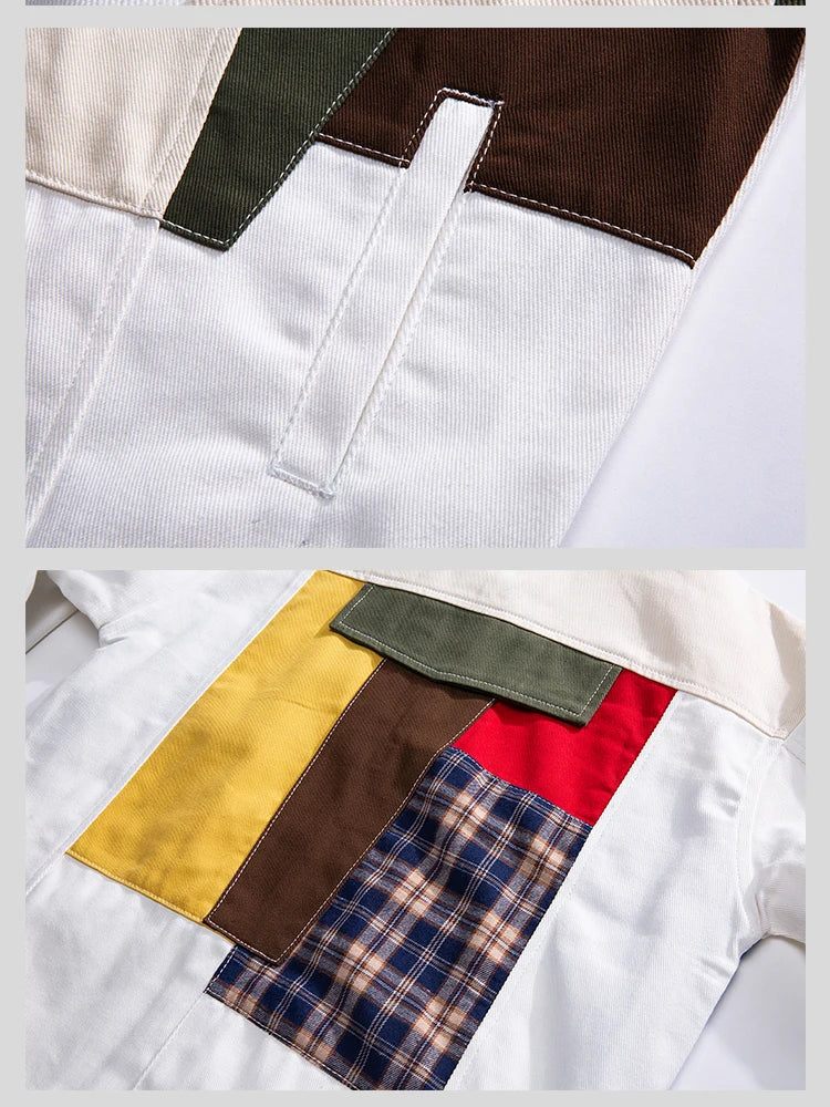 Color Block Multi Patchwork Jacket