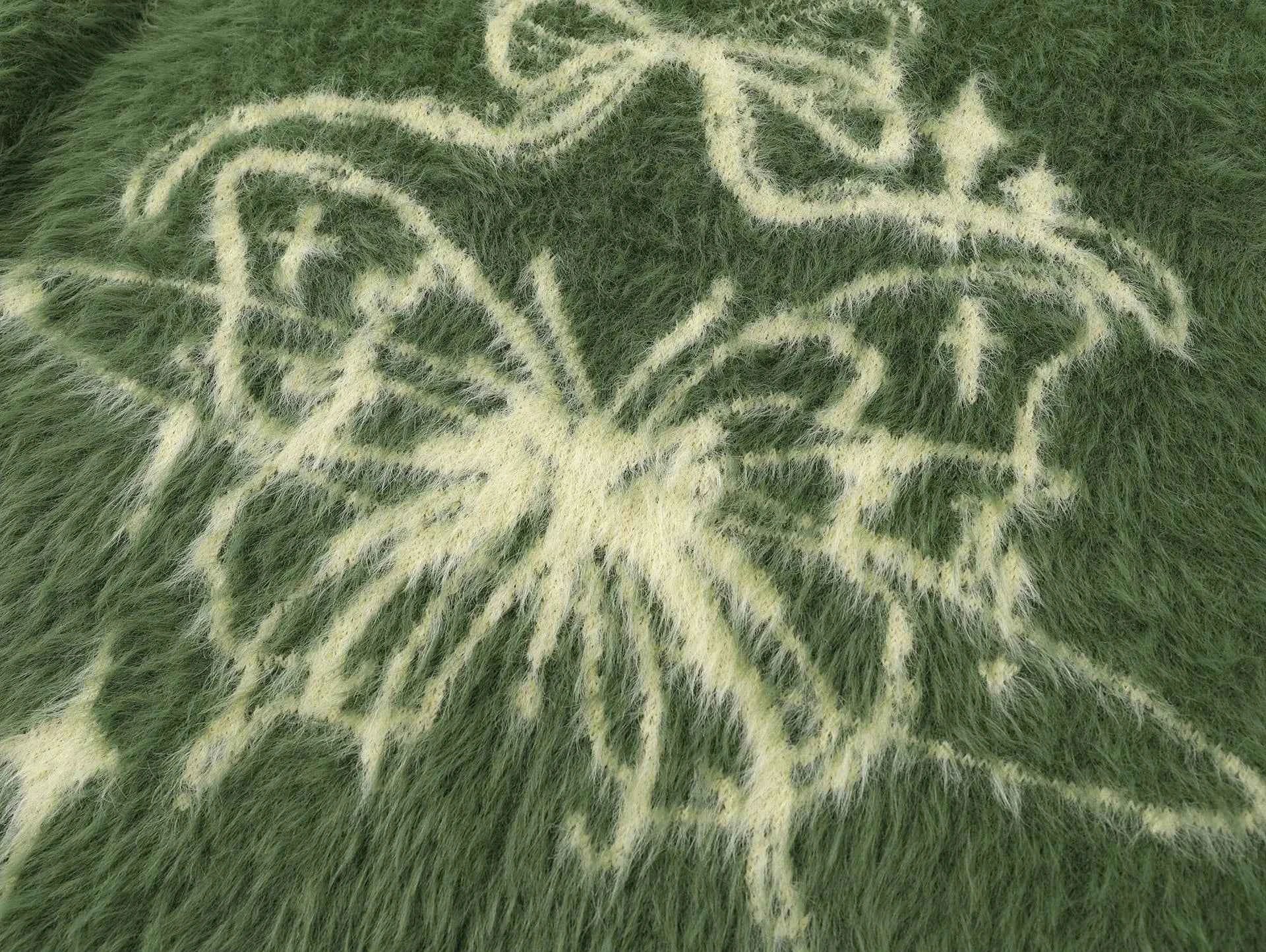Cozy Butterfly Graphic Casual Fuzzy Sweater