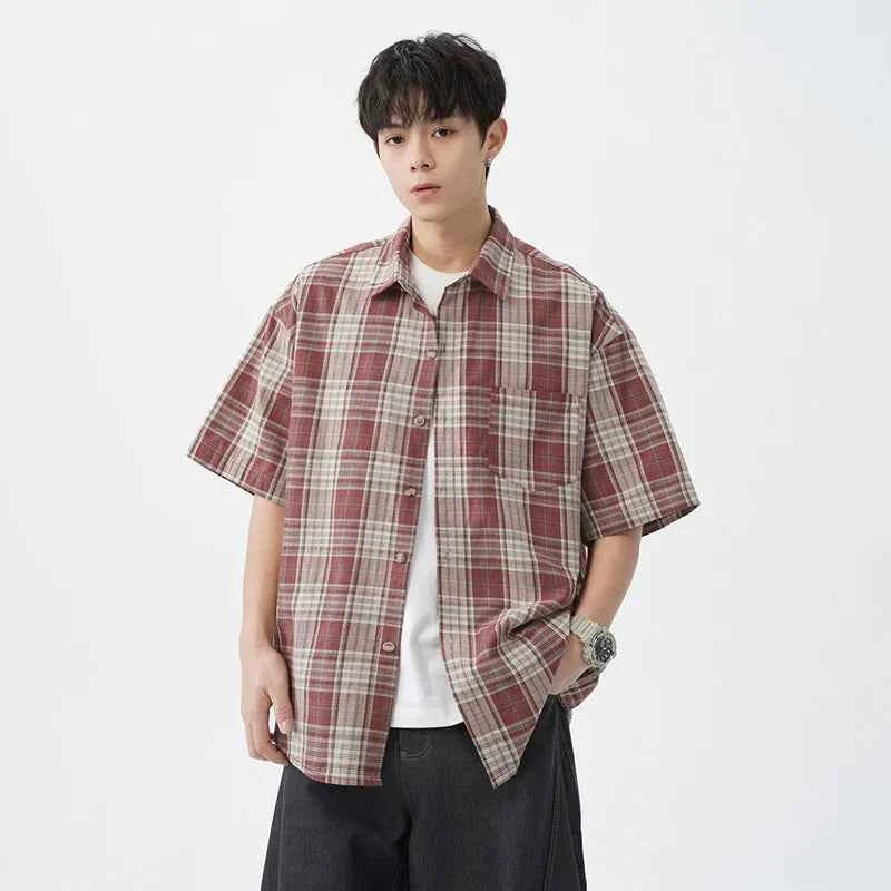 Men's Plaid Short Sleeve Summer Shirt