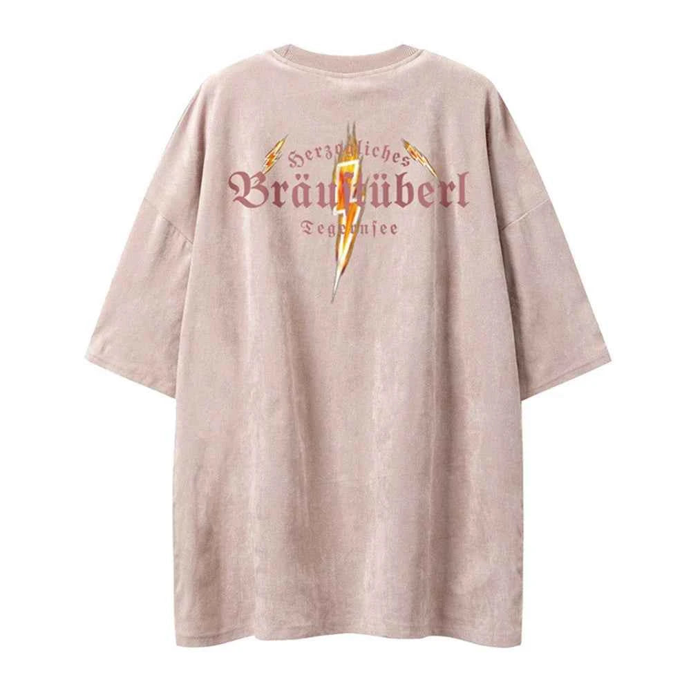 Unique Streetwear Flame Graffiti Hip Hop T-Shirt