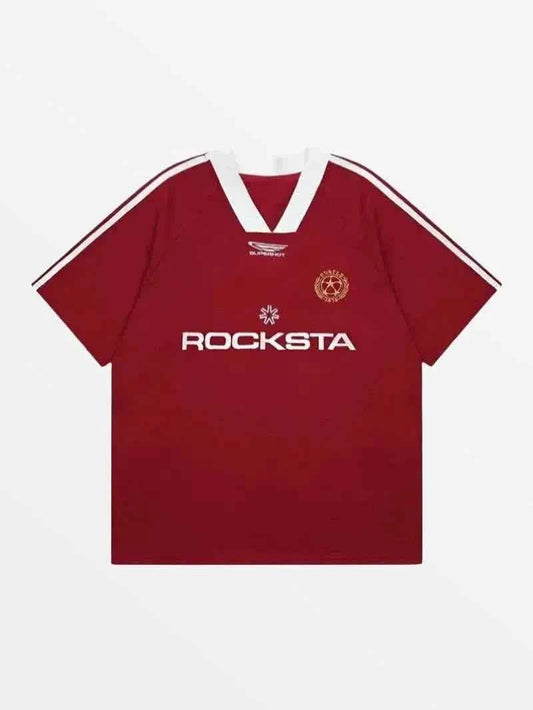 Close-up shot of the 3D tactile Rocksta print and 250GSM Shadow-Jersey texture