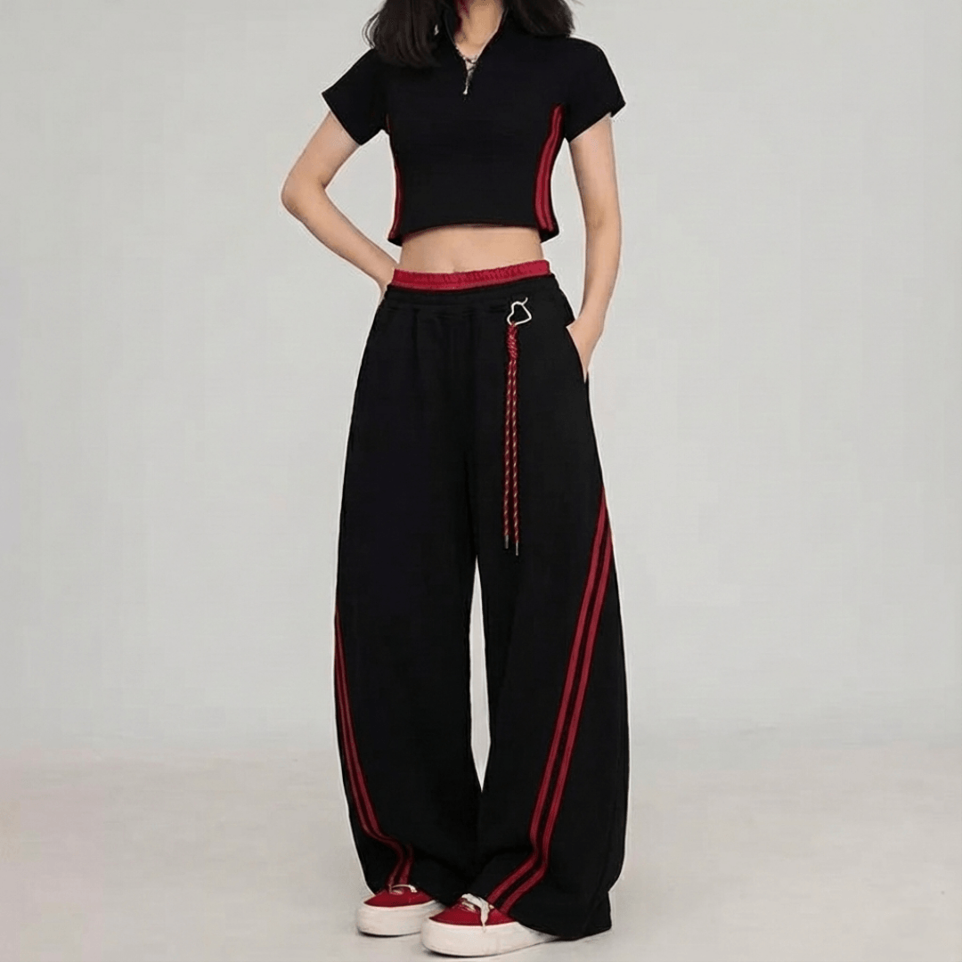Red-Line | Wide-Leg Joggers - Luxuryurbanwear
