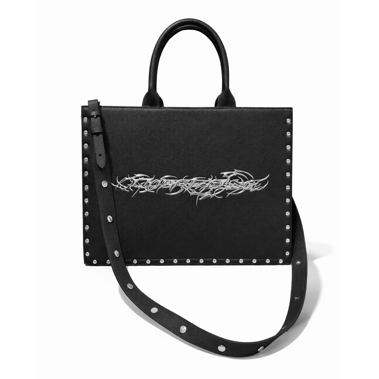 "TRIBAMETAL" LEATHER TOTE