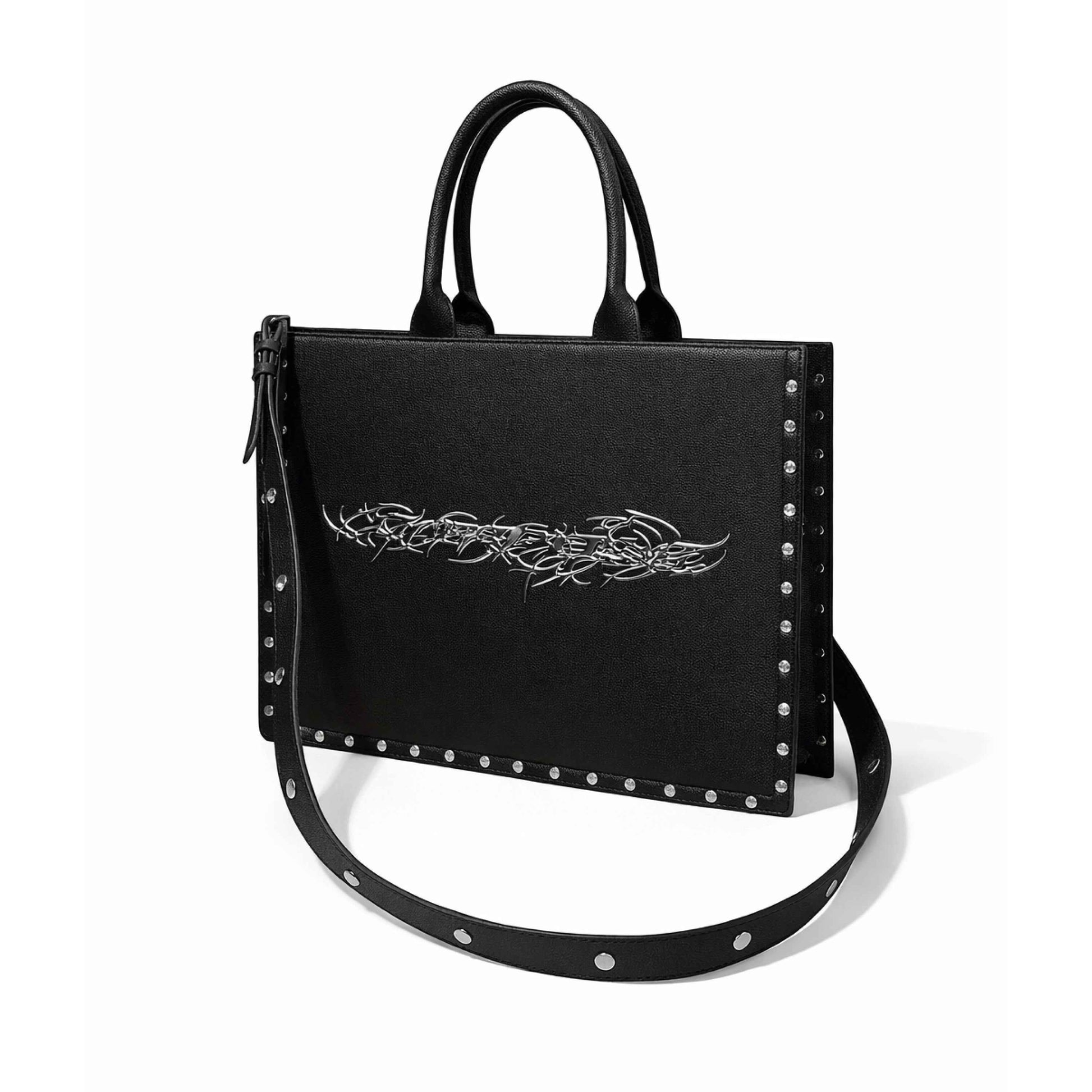 "TRIBAMETAL" LEATHER TOTE