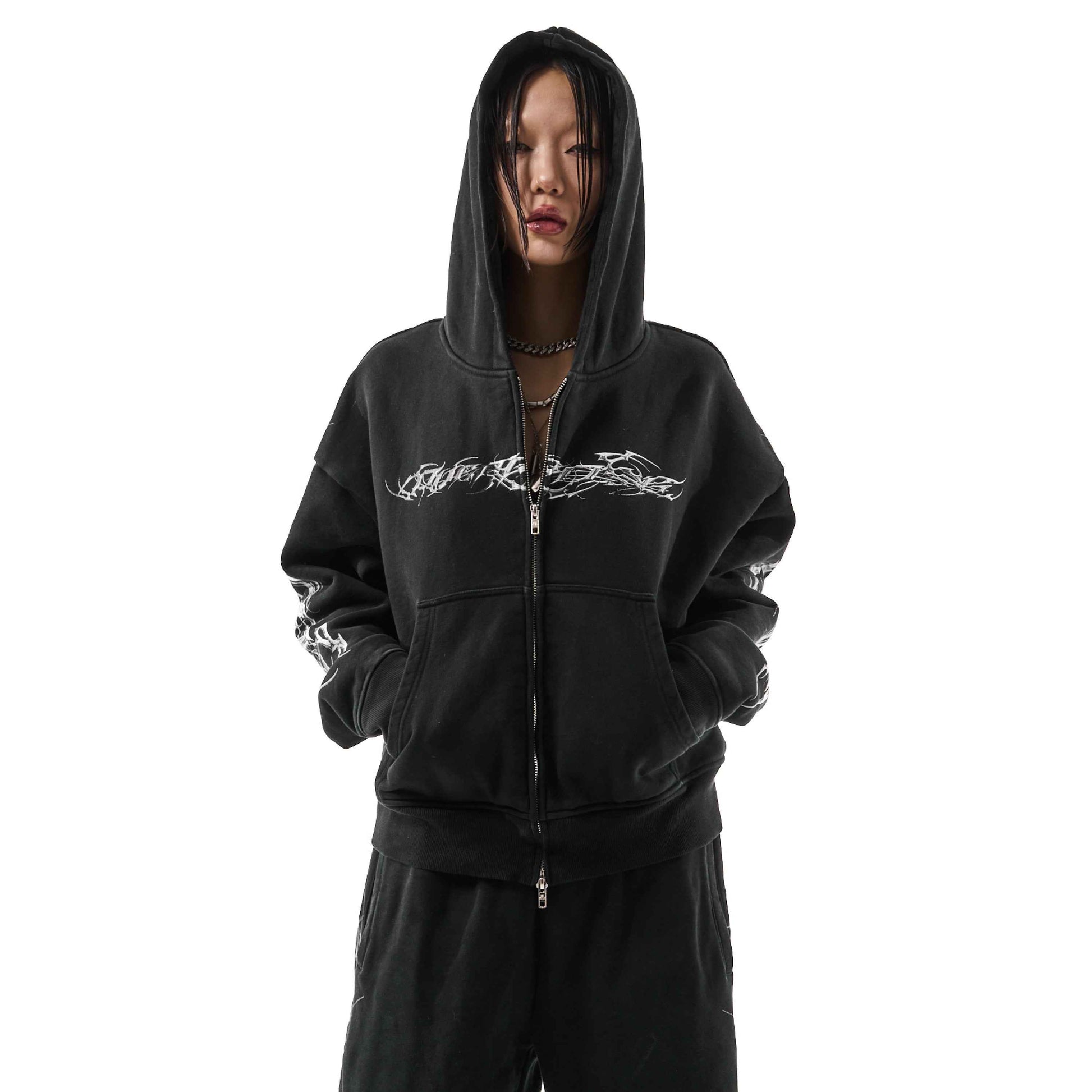 "TRIBAMETAL" ZIP UP