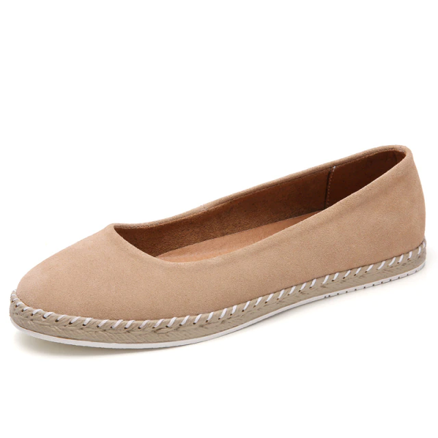 Tellez Women's Flat Ballet Leather Black Shoes - Luxuryurbanwear