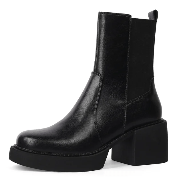 USS Shoes Alina Women's Thick High Heels Boots