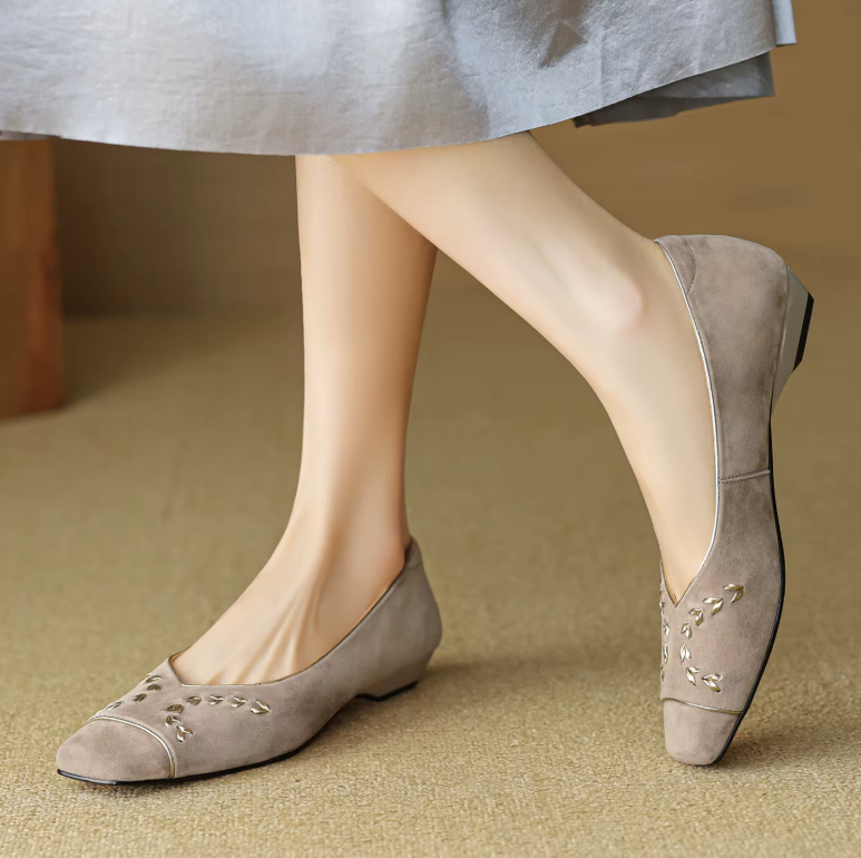 USS Shoes Delfina Women's Low Heel Comfortable Leather Flats