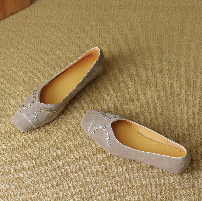 USS Shoes Delfina Women's Low Heel Comfortable Leather Flats