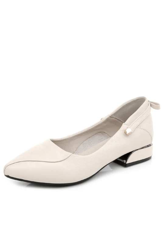 USS Shoes Lupe Women's Low-Heel Dress Pumps Sale Drop Beige (Size 9.5)