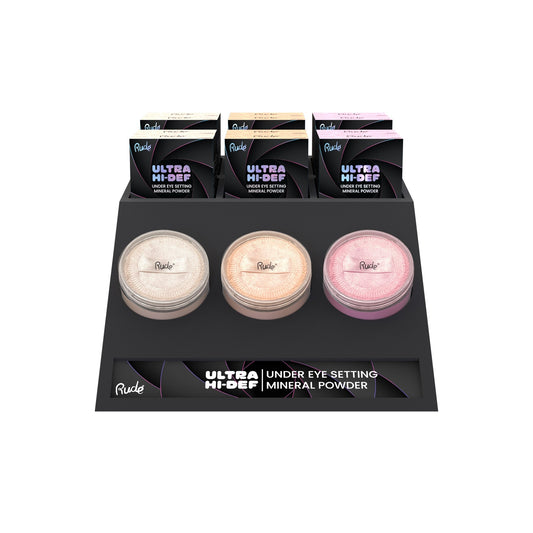 RUDE UHD Under Eye Setting Mineral Powder Display Set - Under Eye Setting Mineral Powder Display Set