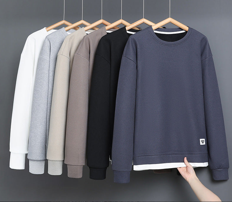 Waffle Knit Crewneck Sweatshirt