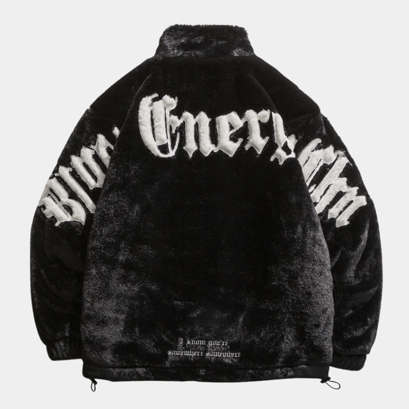 Streetwear Outerwear | Gothic Fleece Jacket