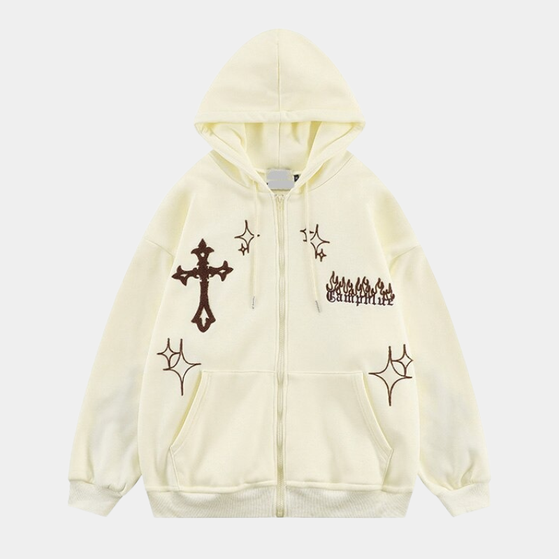 Sparks | Oversized Zipper Hoodie - Luxuryurbanwear