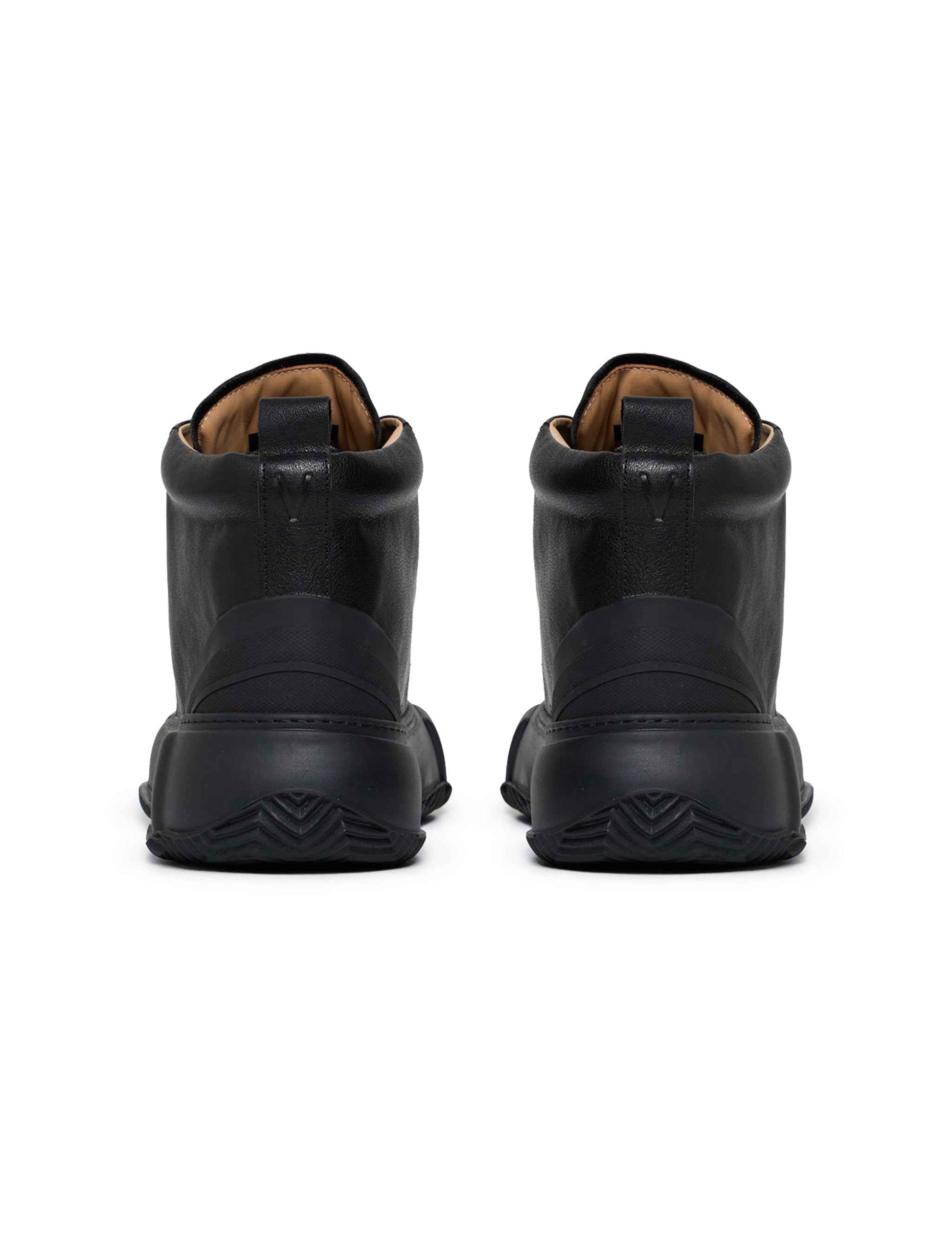 Valabasas "Vision" High Top Shoes - Black Leather