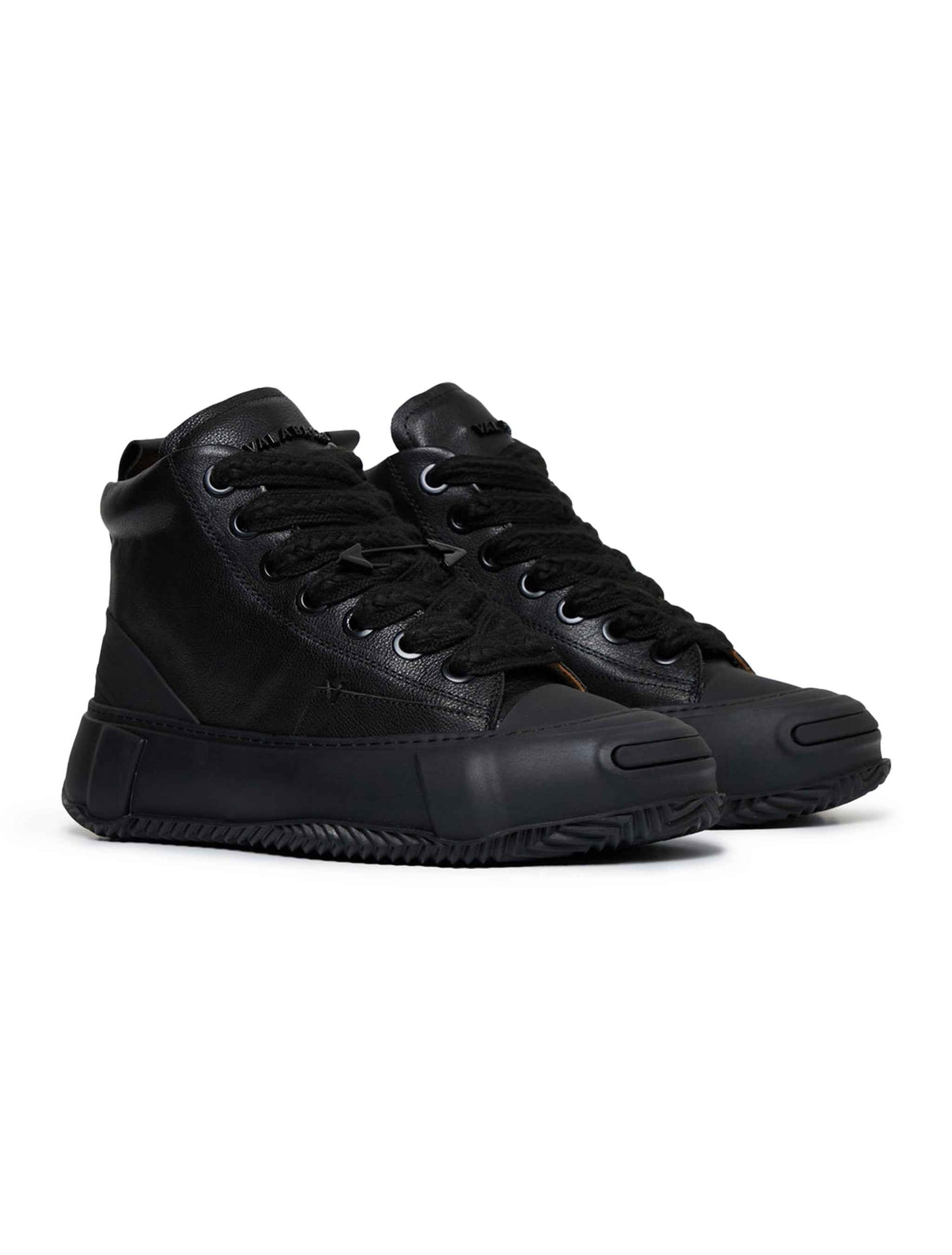 Valabasas "Vision" High Top Shoes - Black Leather