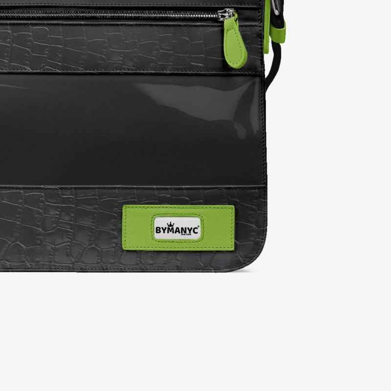 Vegan Urban Stripe Messenger Bag 16” | BYMANYC ® New York Downtown Edge