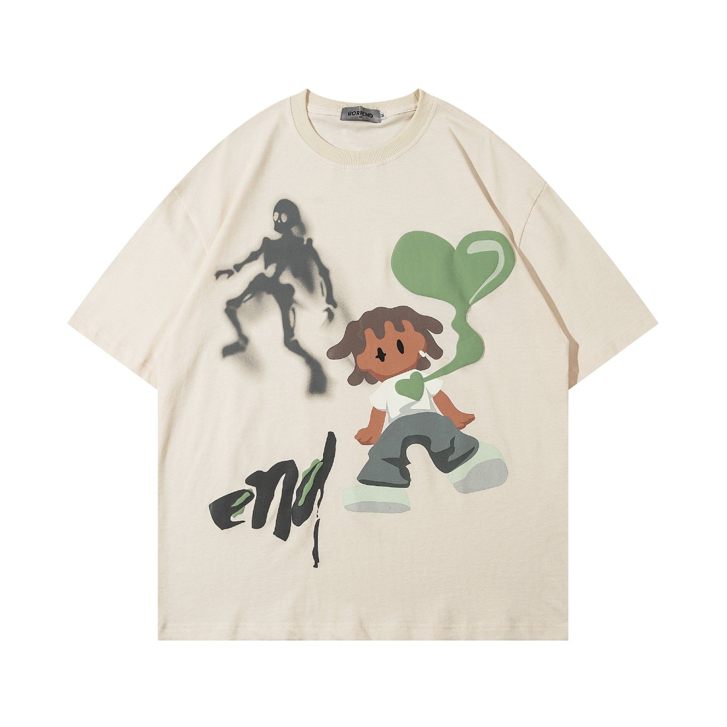 Comic Characters Graphic T-Shirt - Oversized Vintage Style | LuxuryUrbanwear - Luxuryurbanwear