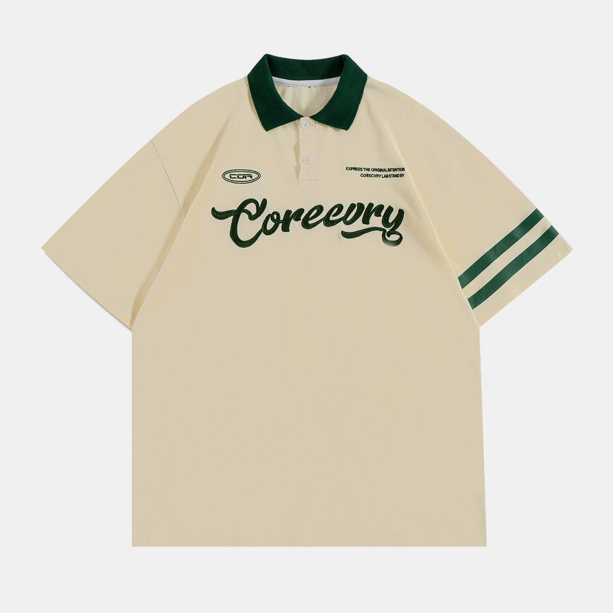Embro Core Varsity Polo Shirt - Heavyweight Embroidered Luxury Polo | LuxuryUrbanwear - Luxuryurbanwear