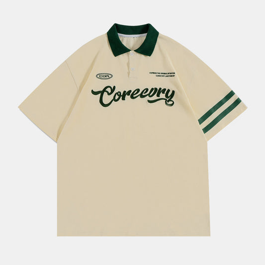 Embro Core Varsity Polo Shirt - Heavyweight Embroidered Luxury Polo | LuxuryUrbanwear - Luxuryurbanwear
