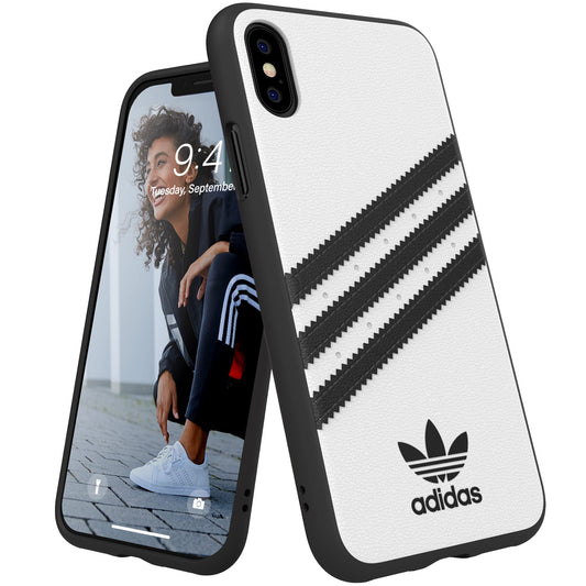adidas iPhone X/XS White/Black Originals Molded Phone Case iPhone adidas Case Drop-Resistant adidas Phone Case