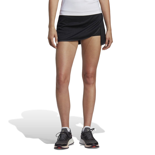 adidas Womens Size Club Tennis Skirt Black Medium/Tall