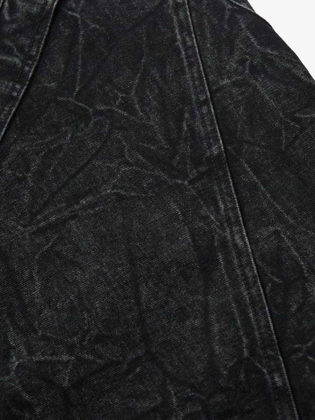 High Street Functional Structured Design Tie-Dye Baggy Jeans