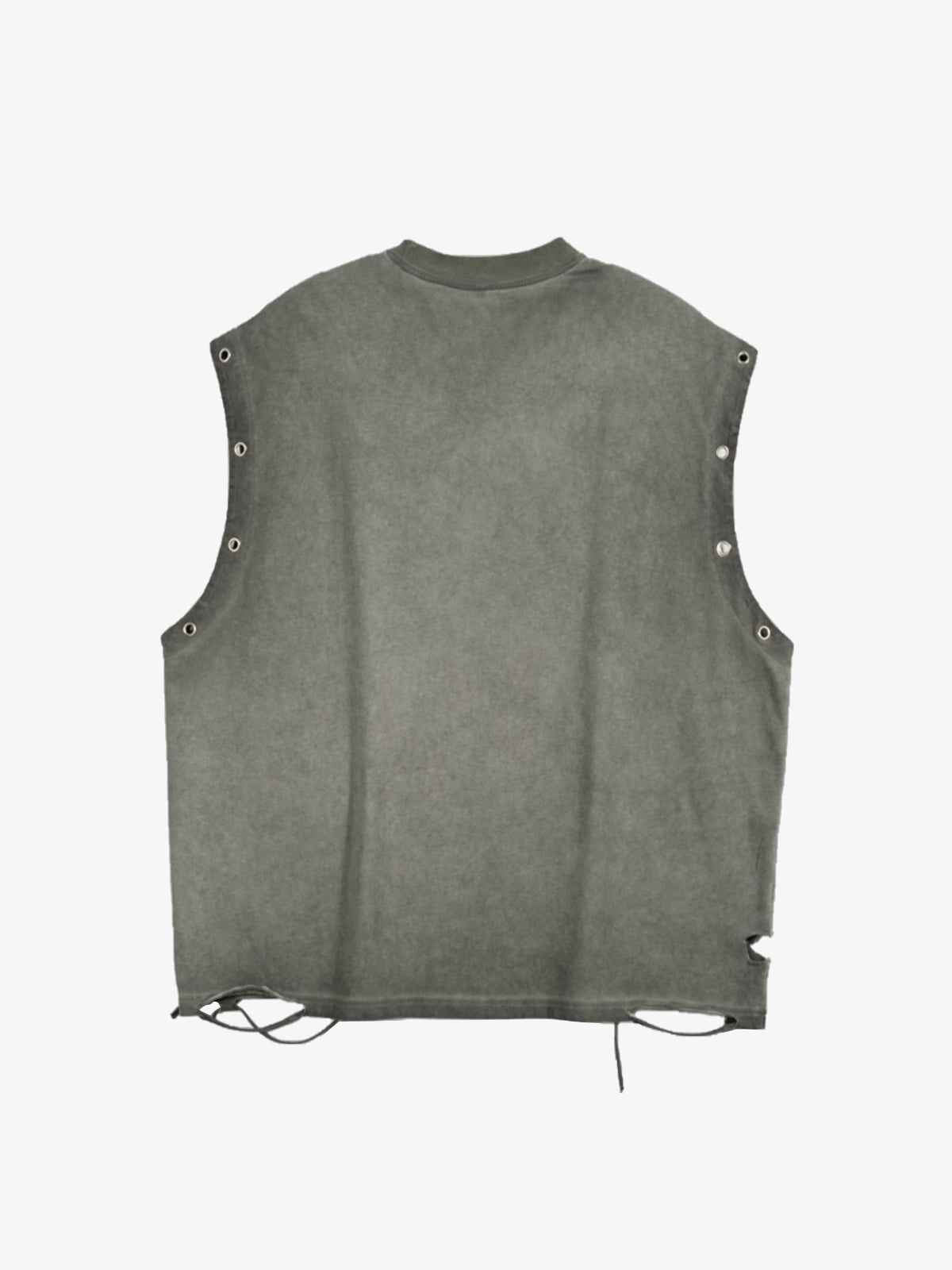 Barbed Wire Chain Graphic Sleeveless Vest