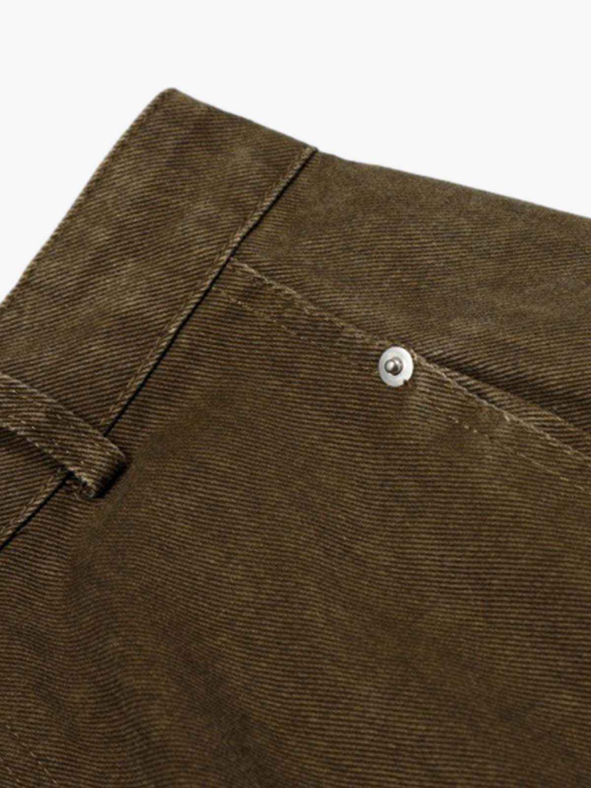 Washed Panel Cut Wide Leg Denim Jeans