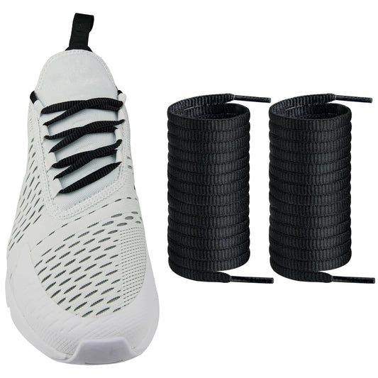 Endoto Oval Shoelaces for Nike Air Max 270 Running Replacement Shoes Laces Strings(Color:BlackSize:54Inch)