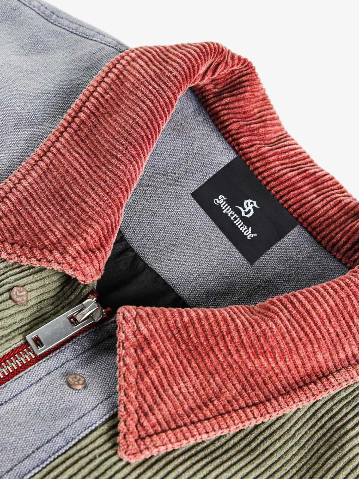 High Street Multi-Pocket Color-Block Patchwork Work Jacket - Luxuryurbanwear