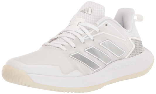 adidas Womens Defiant Speed Sneaker White/Silver Metallic/Grey One 11.5