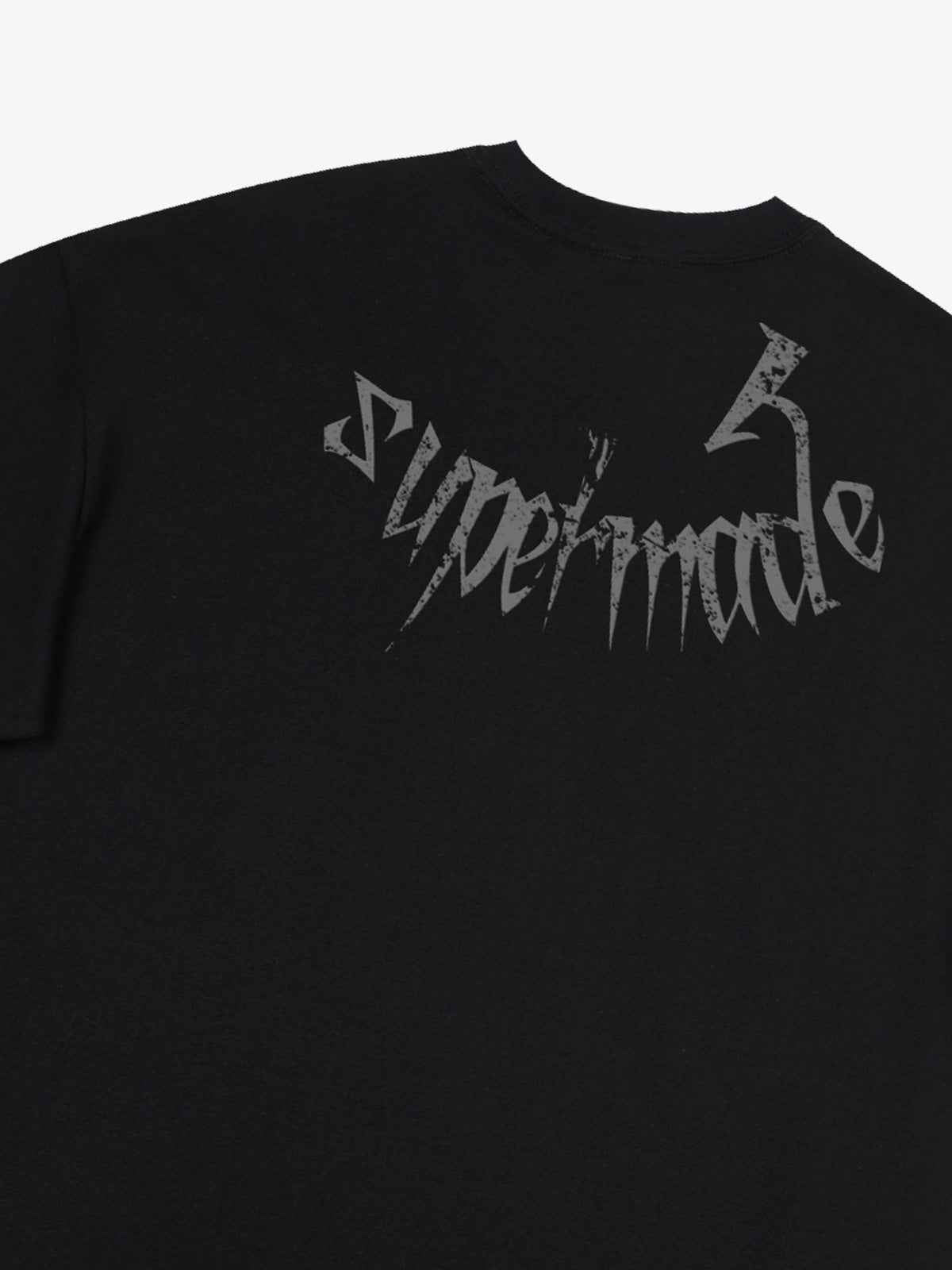 Gothic Skull Distressed Letter T-Shirt