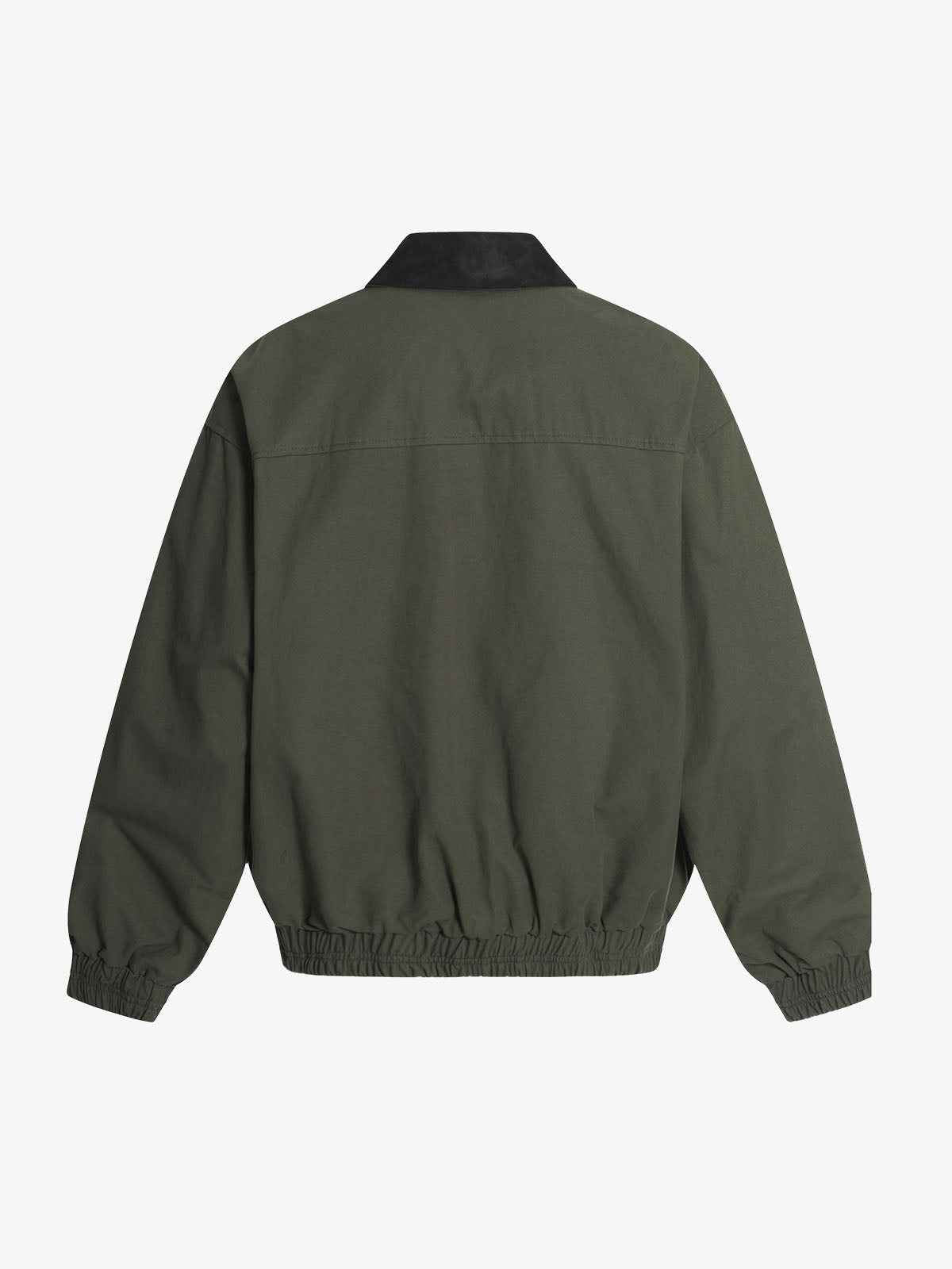 Contrast Collar Pocket Jacket
